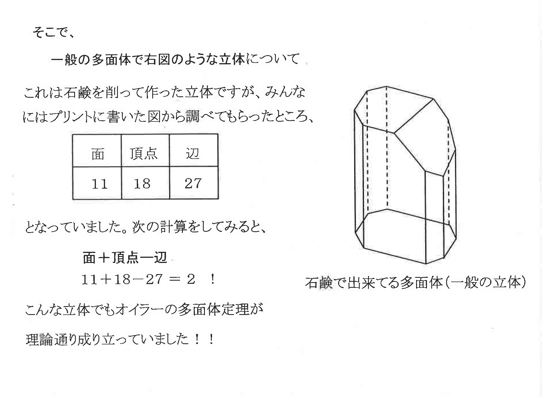 高１ 数学ａ 立体図形の授業から 東京女子学園中学校 高等学校